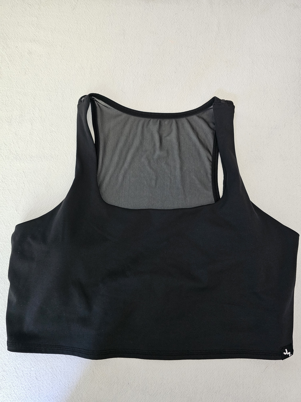 JoyLab Black Racerback Longline Sports Bralette with Mesh Panel Size XL